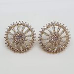 Brinco Semi Joia Ouro Branco 