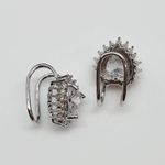 Par de Piercing Fake Semi Joia Ródio Coração Branco 