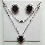 Conjunto Semi Joia Ródio Hematita 