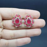 Brinco Semi Joia Ouro Rosa 