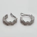 Par De Piercing Fake Semi Joia Rodio Branco 