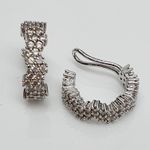 Par De Piercing Fake Semi Joia Rodio Branco 