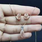 Conjunto Semi Joia Ouro Rosê