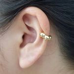 Piercing Fake Folheado Dourado Bolinhas 