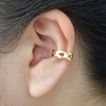 Piercing Fake Folheado Dourado Vazado 