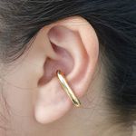 Piercing Fake Folheado Dourado Liso 