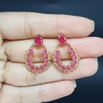 Brinco Semi Joia Cecilia Ouro Rosa Escuro