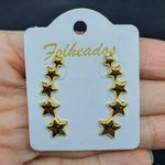 Brinco Folheado Dourado Estrela 