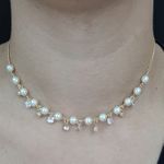 Colar Folheado A Ouro 18K Pérolas 