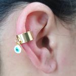 Piercing Fake Folheado Dourado Olho Grego 