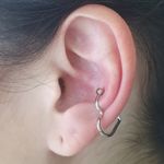 Piercing Fake Folheado Coração Prata 