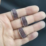 Kit Com 3 Anéis Prata Strass 