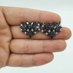 Brinco Semi Joia Ródio Negro Hematita 
