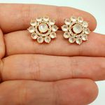 Brinco Semi Joia Ouro Branco Leitoso 