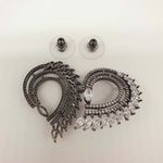 Brinco Semi Joia Ródio Negro Branco 