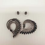 Brinco Semi Joia Ródio Negro Hematita 