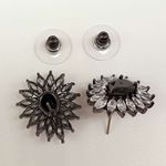 Brinco Semi Joia Ródio Negro Gota Hematita 