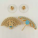 Brinco Semi Joia Ouro Azul 