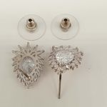 Brinco Semi Joia Ródio Gota Branco 