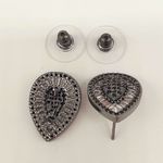 Brinco Semi Joia Ródio Negro Gota Preto 