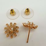 Brinco Semi Joia Ouro Gota Branco