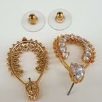 Brinco Semi Joia Ouro Branco 