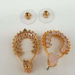 Brinco Semi Joia Ouro Rosa 