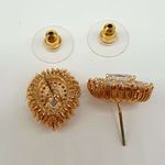 Brinco Semi Joia Ouro Gota Branco 