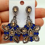 Brinco Grafite Champanhe e Azul 