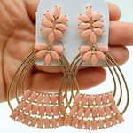 Brinco Dourado Rosa 