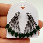 Brinco Grafite Gota Verde 