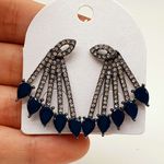 Brinco Grafite Gota Azul Marinho 