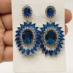 Brinco Prata Azul 