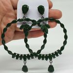 Brinco Grande Grafite Verde
