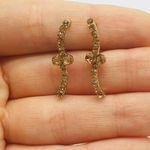 Brinco Ear Hook Dourado Champanhe 