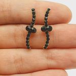 Brinco Ear Hook Dourado Preto 
