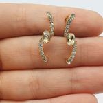Brinco Ear Hook Dourado Champanhe 