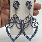 Brinco De Festa Dourado Azul 