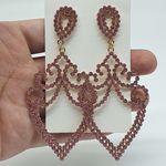 Brinco De Festa Dourado Rosa 