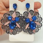 Brinco Grafite Rosa e Azul 
