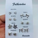 Kit De Brincos Pratas Dias Da Semana Variados 4