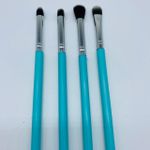 Kit Com 4 Pincéis De Maquiagem Azul