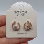Brinco Zircônia Dourado