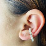 Piercing Fake (Uma Unidade) Prata Pérolas 