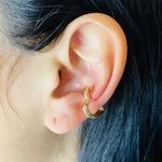 Piercing Fake (Duas Unidades) Coração Dourado 