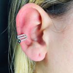 Piercing Fake Zircônia Prata Preto 