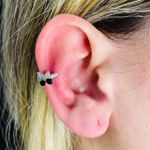 Piercing Fake Zircônia Prata Preto 