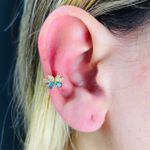 Piercing Fake Zircônia Dourado Acqua 