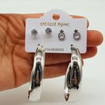 Kit De Brincos Prata Estrela 