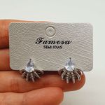 Brinco Gota Prata Branco 